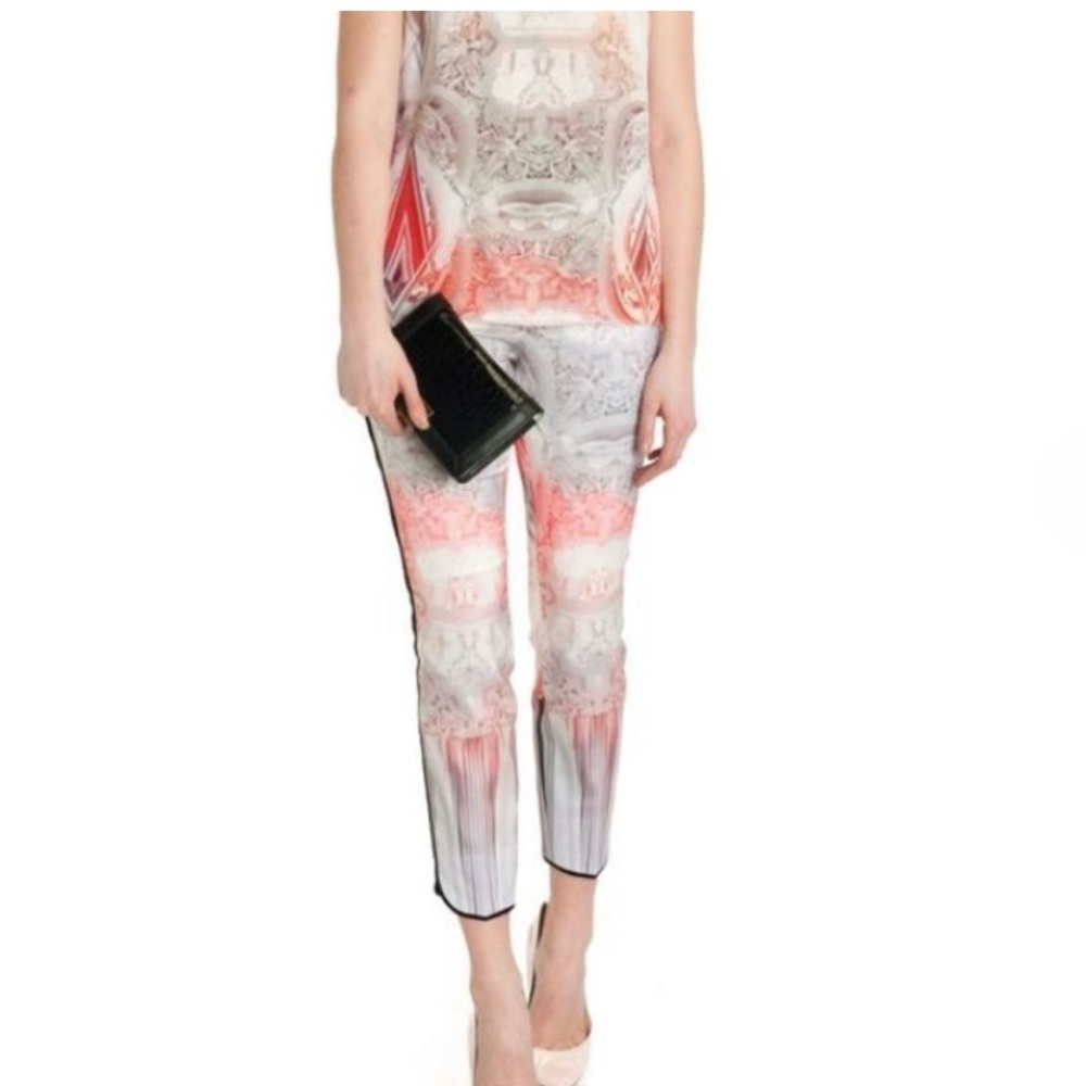 Ted Baker Langley Sirina Florentine Print Cropped Trousers Sz 8